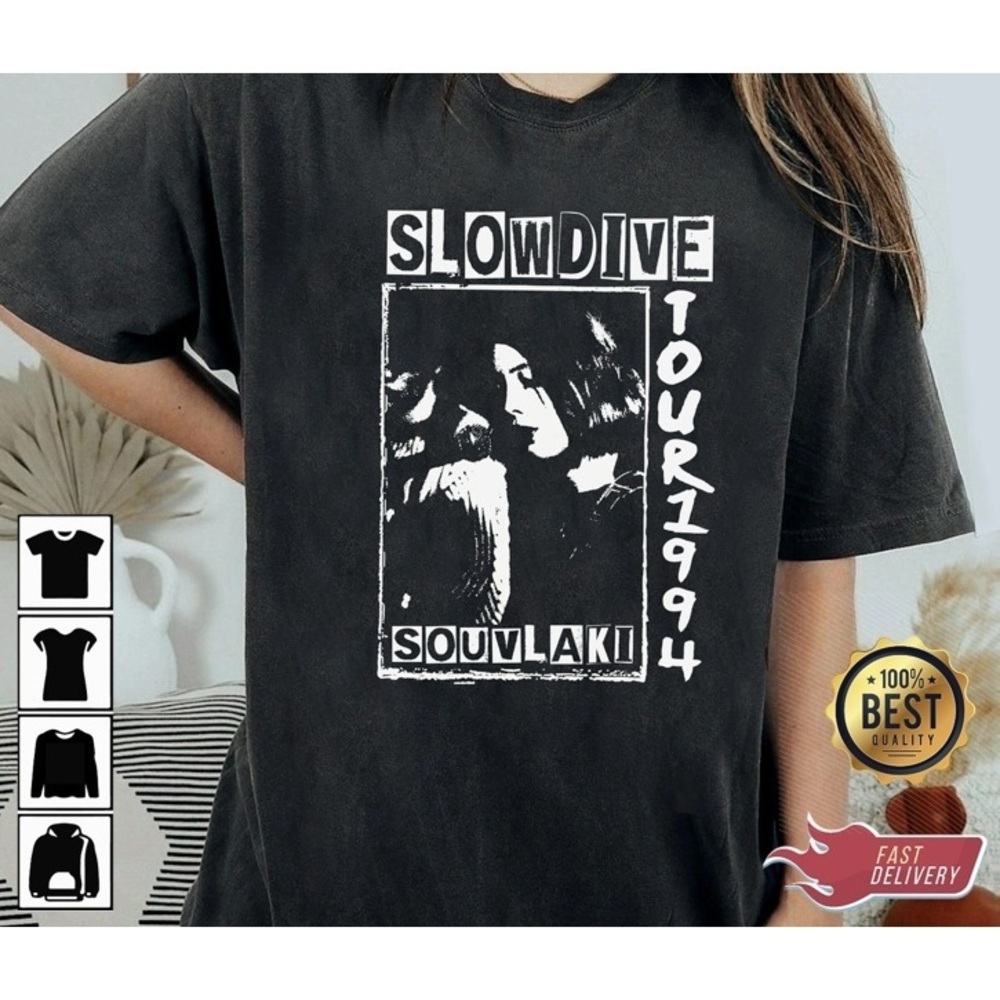 Slowdive Souvlaki Tour Rock Band T-Shirt